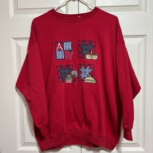 Vintage Granny Sweatshirt with Apples